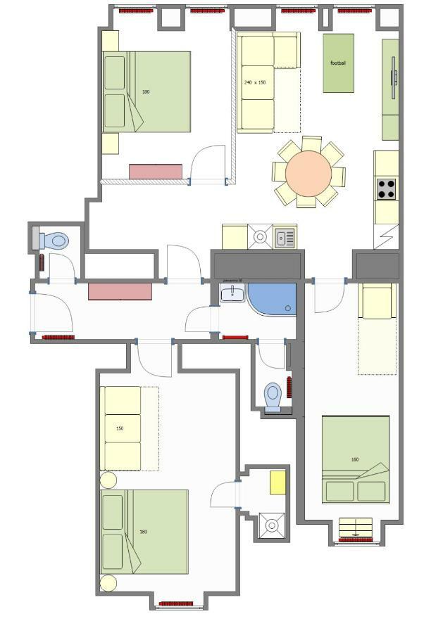 3bdr Ruterra With Table Football Apartment Prag